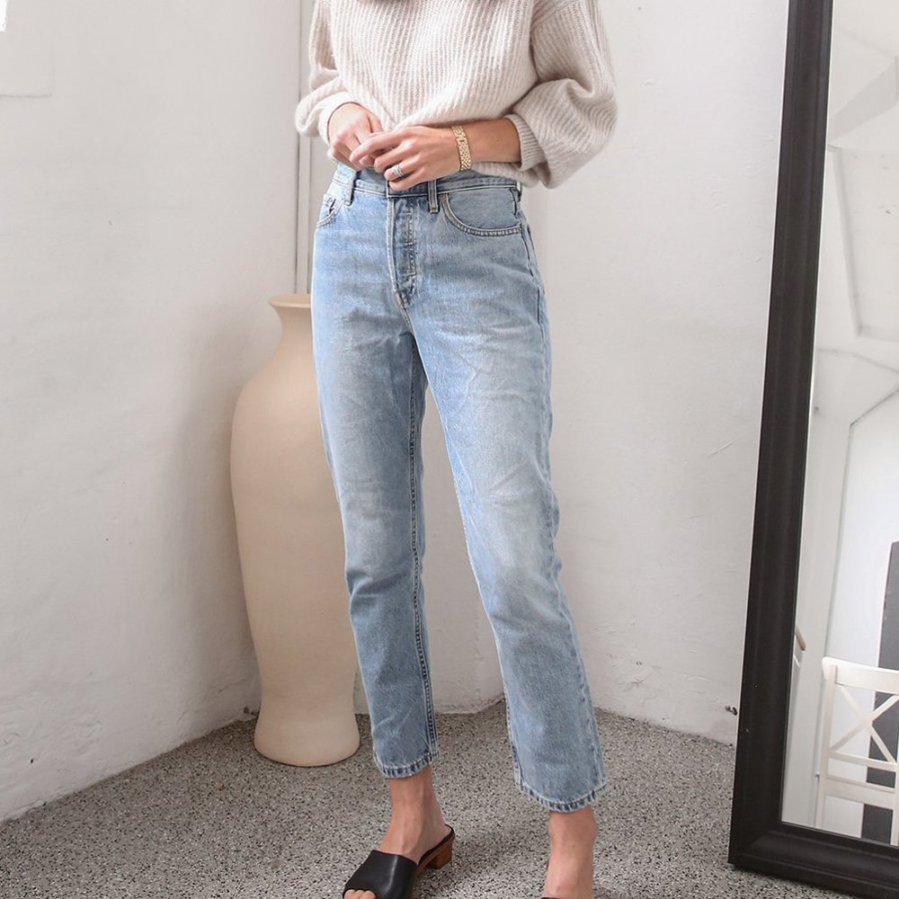 Everlane The ’90s Cheeky Jean - size 26 - Vintage Sunbleached Blue